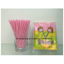 Velas Plásticas Spiral Double Cores Striped Hard Straight Straw